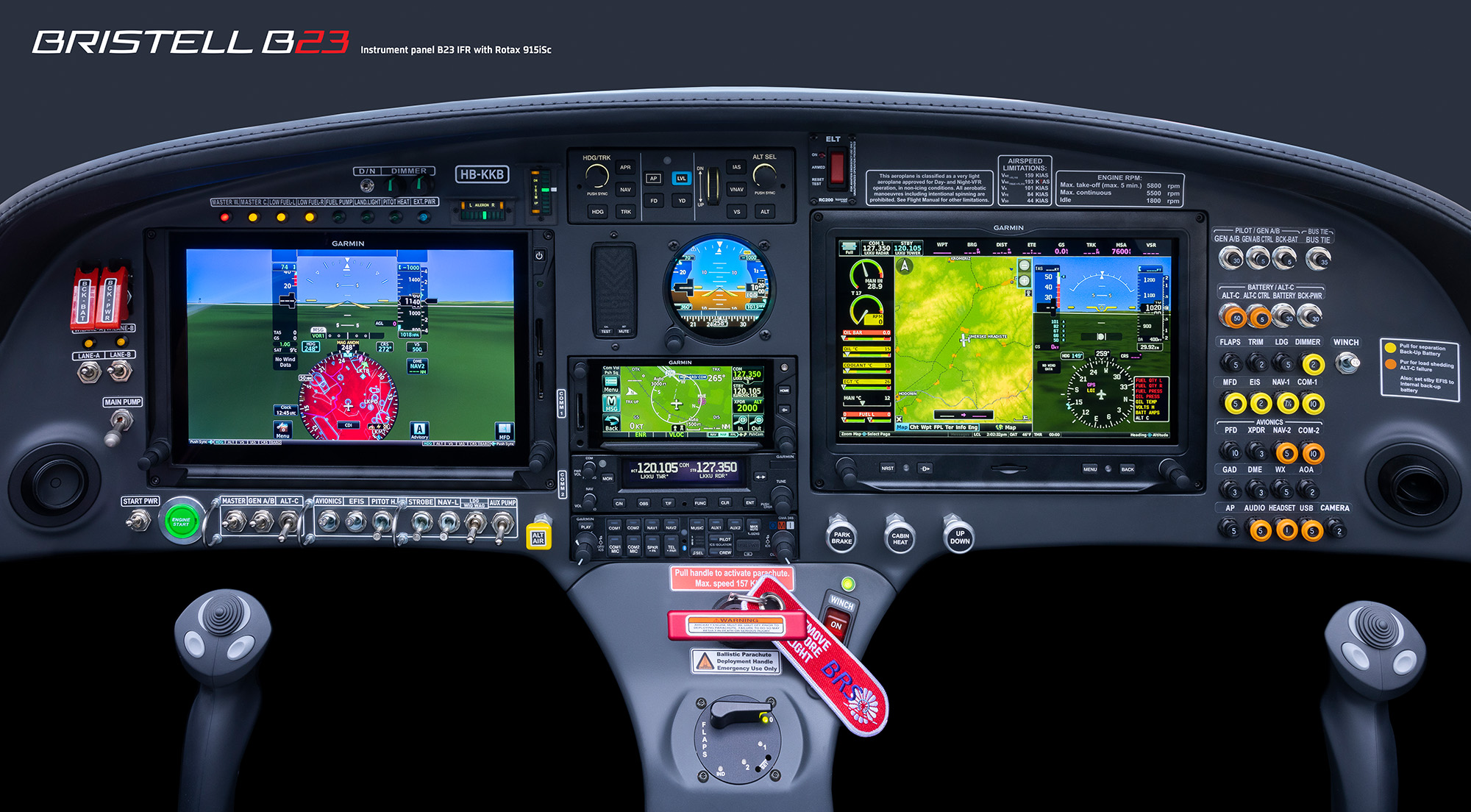 Bristell B23 Garmin cockpit